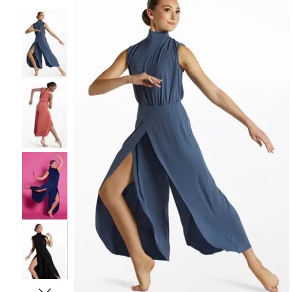 weissman dance costume contemporary lyrical burgundy maroon small jazz - Picture 5 of 6